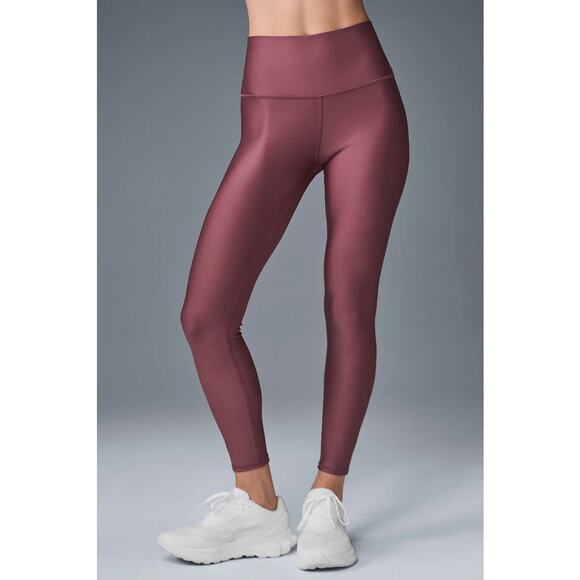 Alo Yoga Airlift Winter Warm High-Waist Legging Burgundy Truffle Size S NWOT - Picture 1 of 15